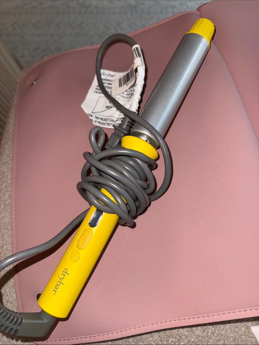 Drybar Yellow and Silver Curling Wand